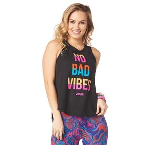 Zumba No Bad Vibes Open Back Tank